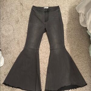 Women's Gray Flared Pants